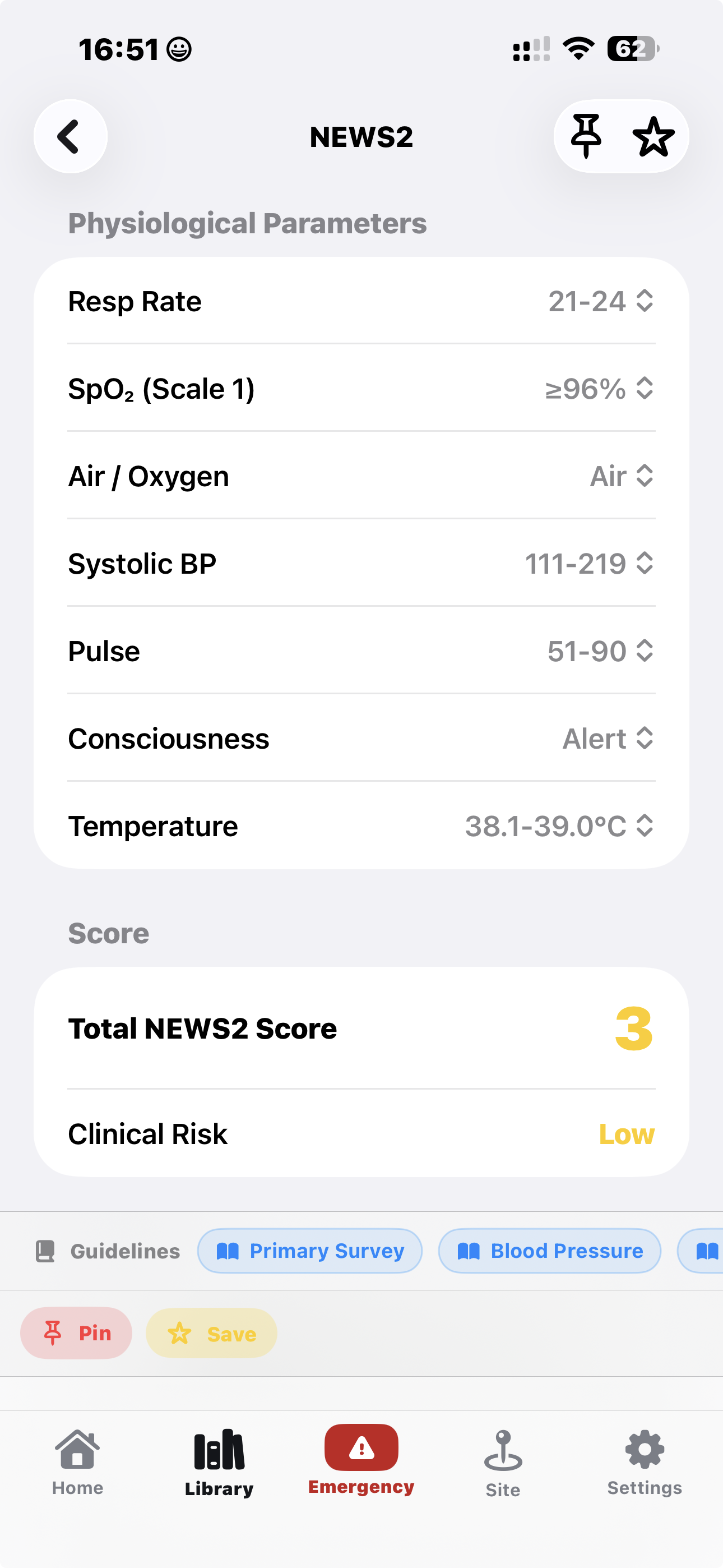 NEWS2 calculator